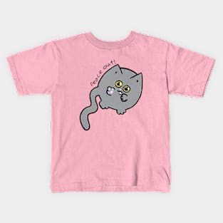 Peace Out Circle Cat Kids T-Shirt